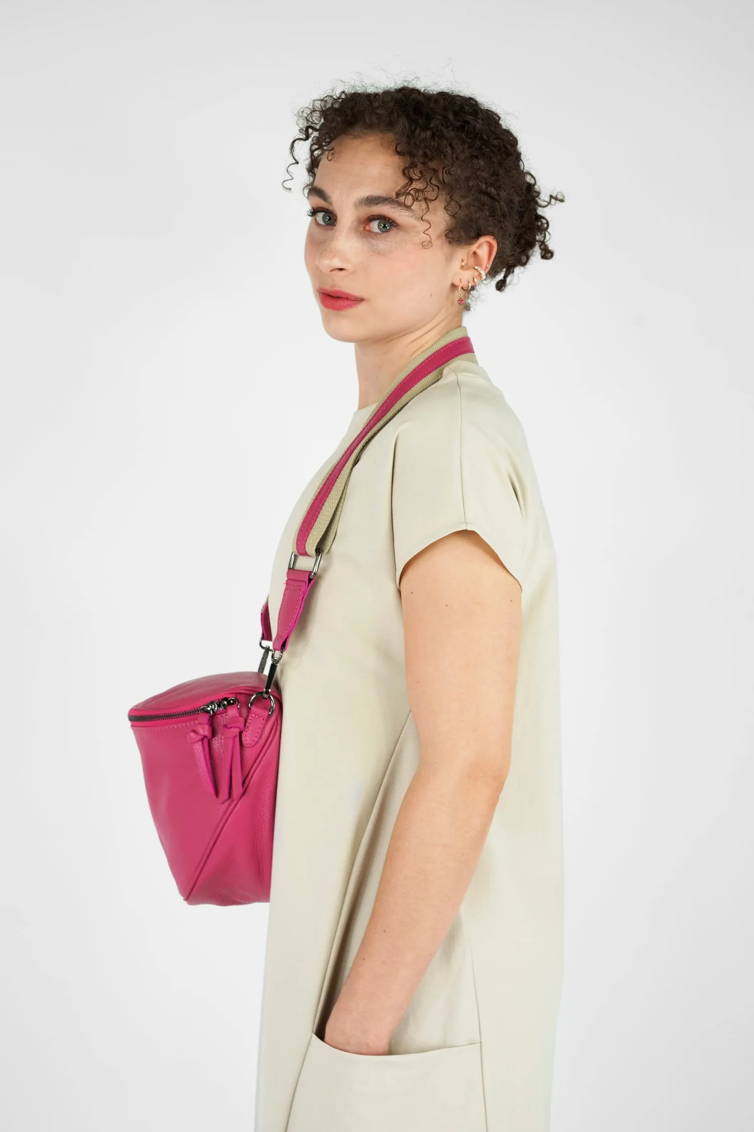 Crossbody-Bag KENNY aus genarbtem Leder