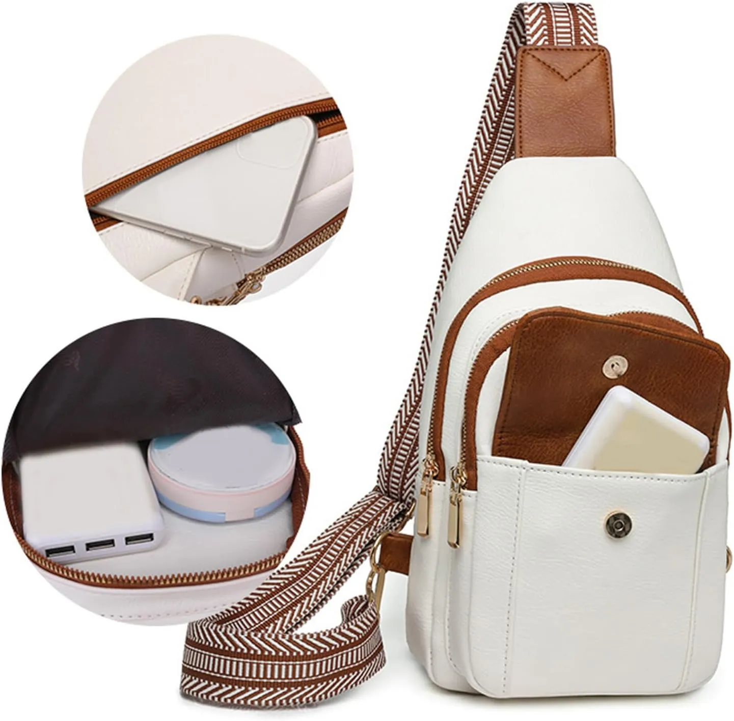 Crossbody Bag Women Shoulder Bag Fashionable New Pattern Simple Solid Color Layered Practical Large Capacity