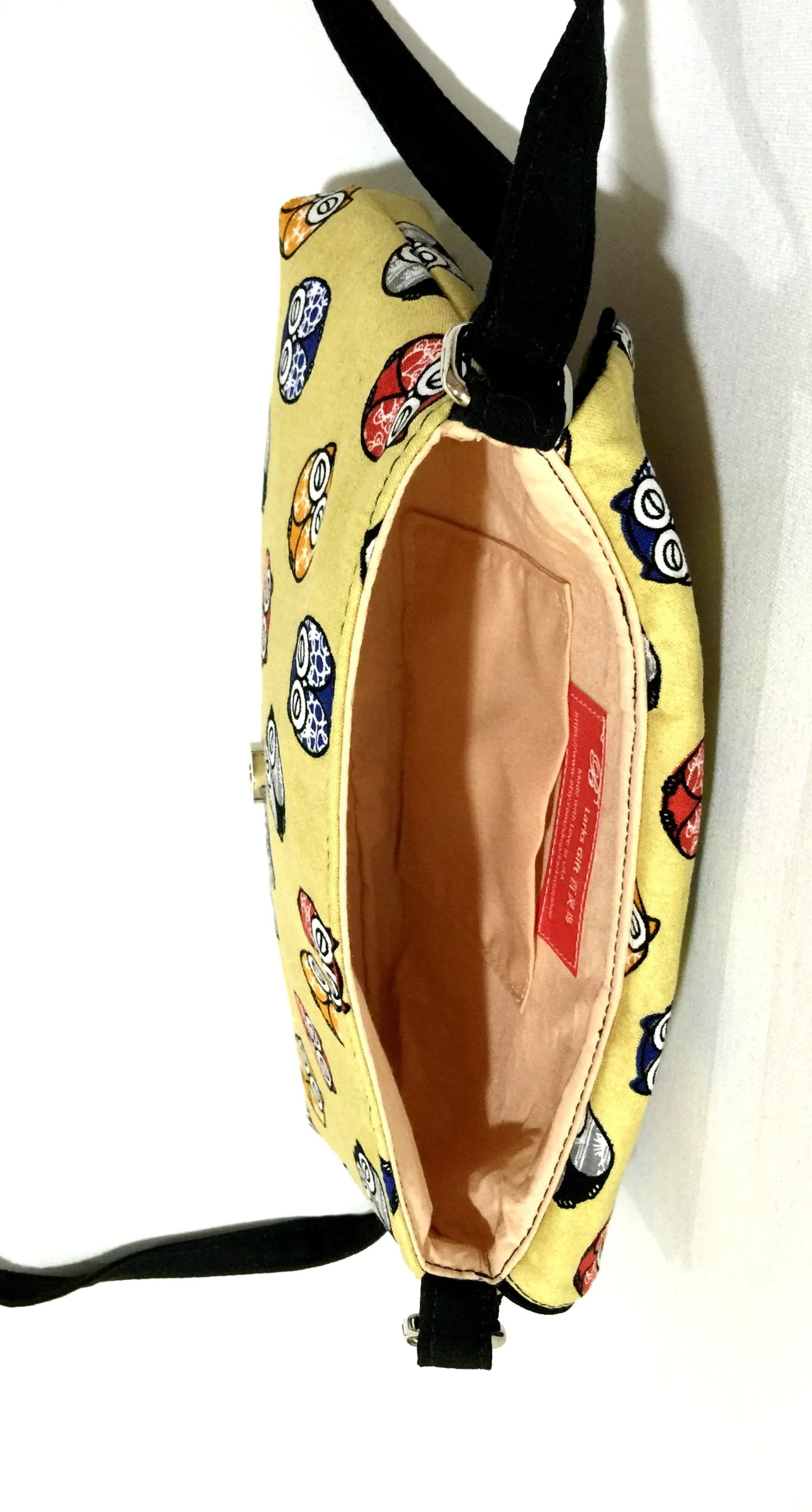 Crossbody Bags; Cotton Bags - Owl