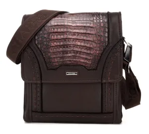 Cuadra Porto Maple Caiman Belly Messenger Bag