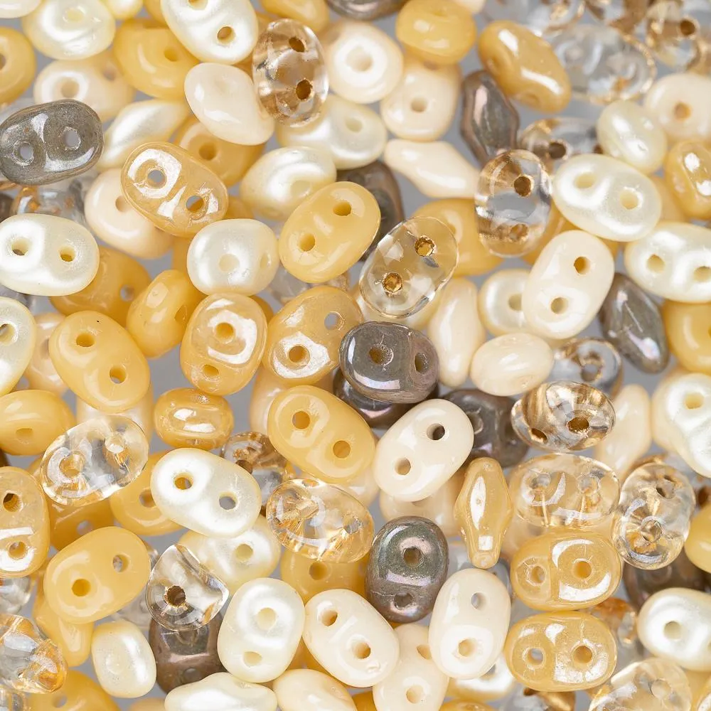 Czech Superduo Beads 24g Antique Lace