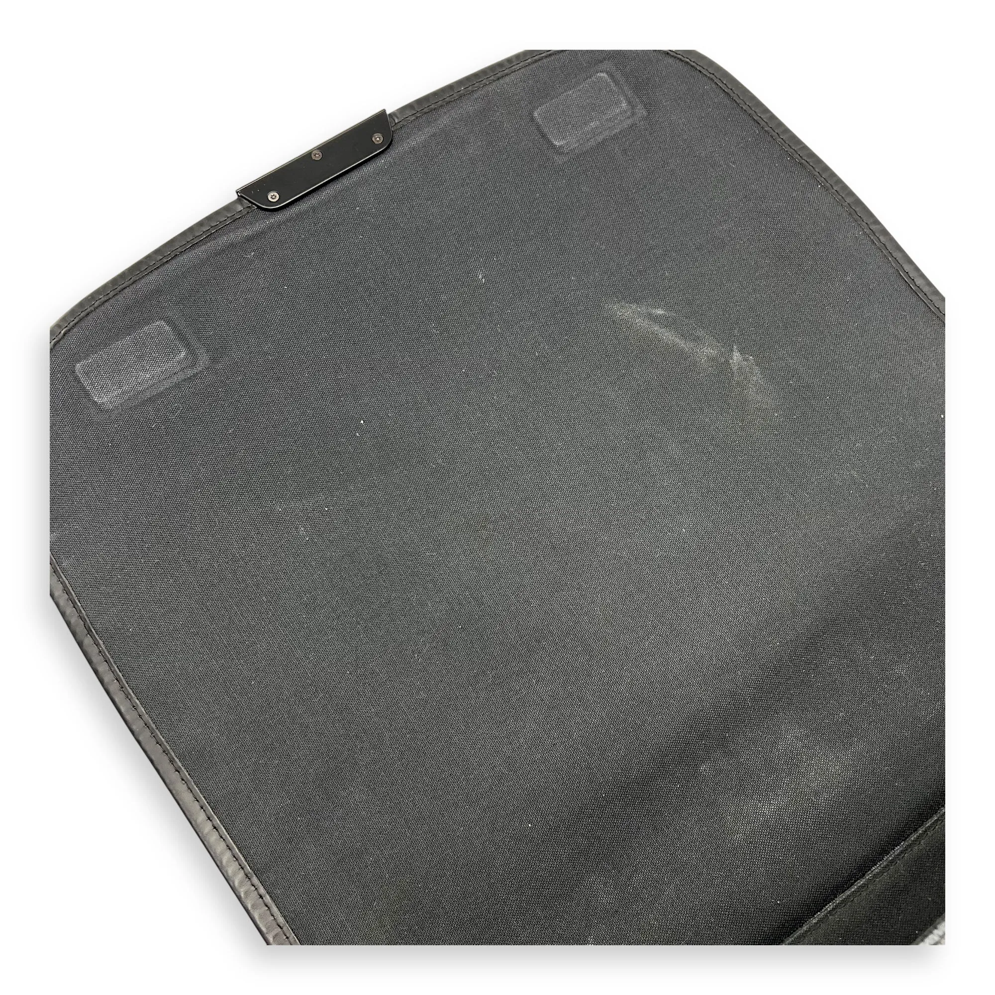 Daniel Messenger MM Graphite in Coated Canvas, Silver hardware
