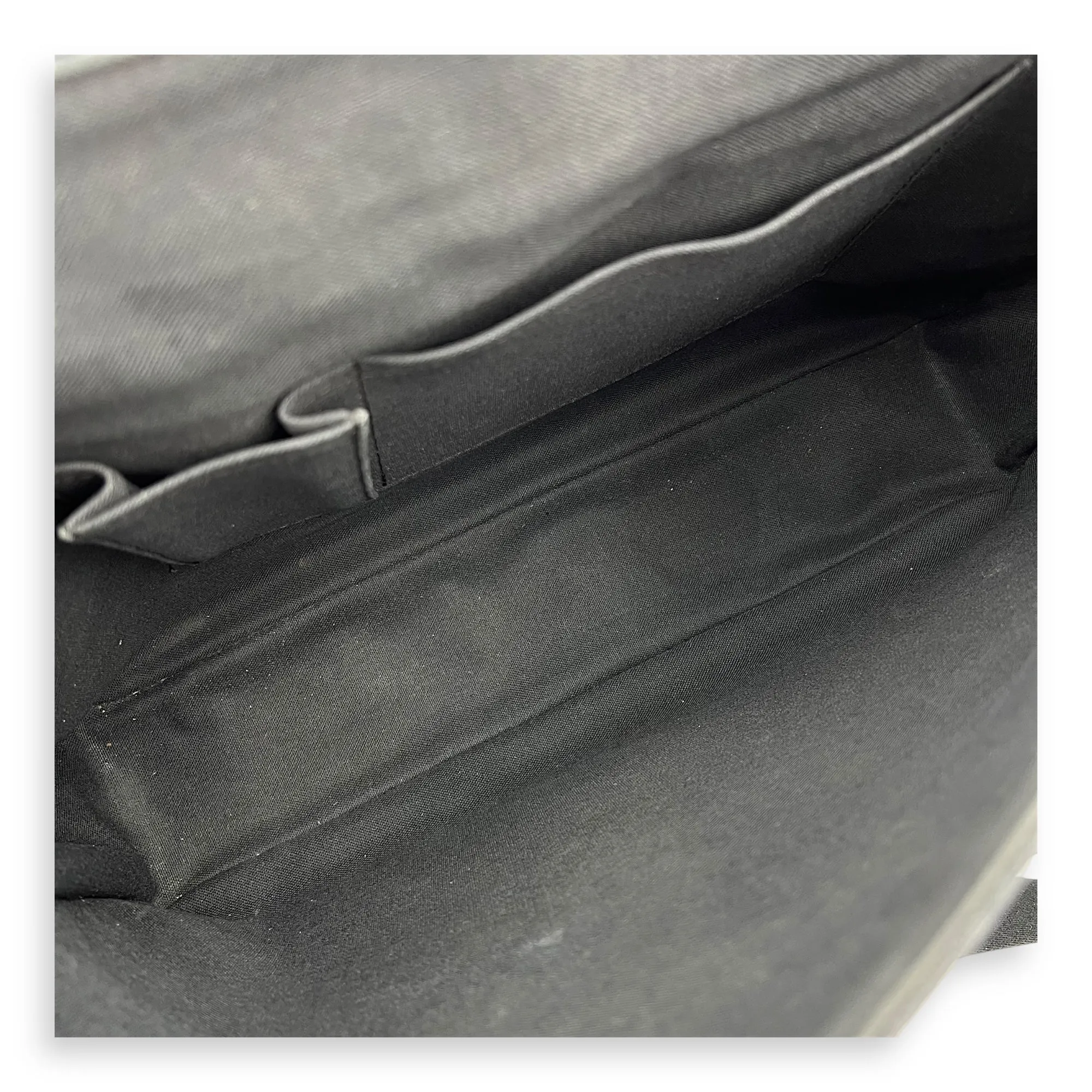 Daniel Messenger MM Graphite in Coated Canvas, Silver hardware