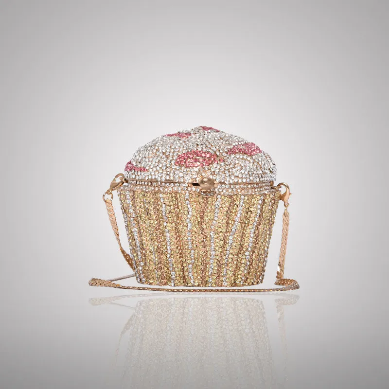 Decorative Cupcake-Shaped Swarovski Clutch | 0C596-PT