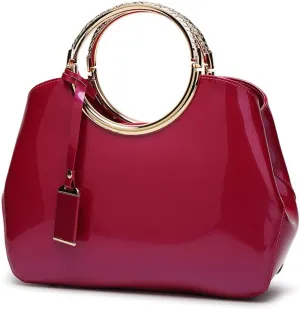 DEERWORD Women's Handbags, Women's Handbags, Small PU Leather, Tote Shoulder Bags