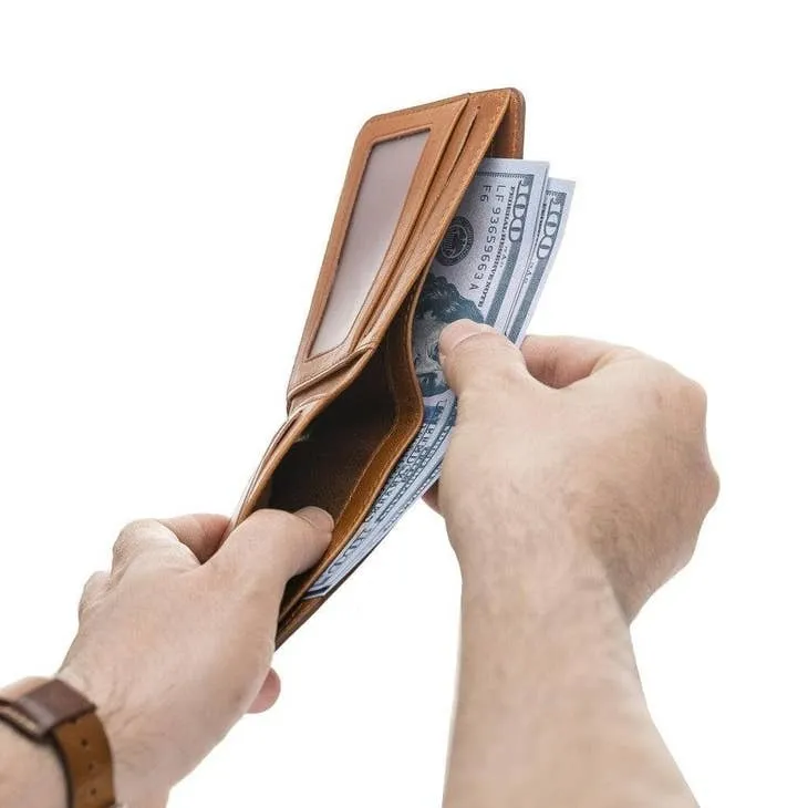 Dennis Men's Handmade Genuine Leather Wallet