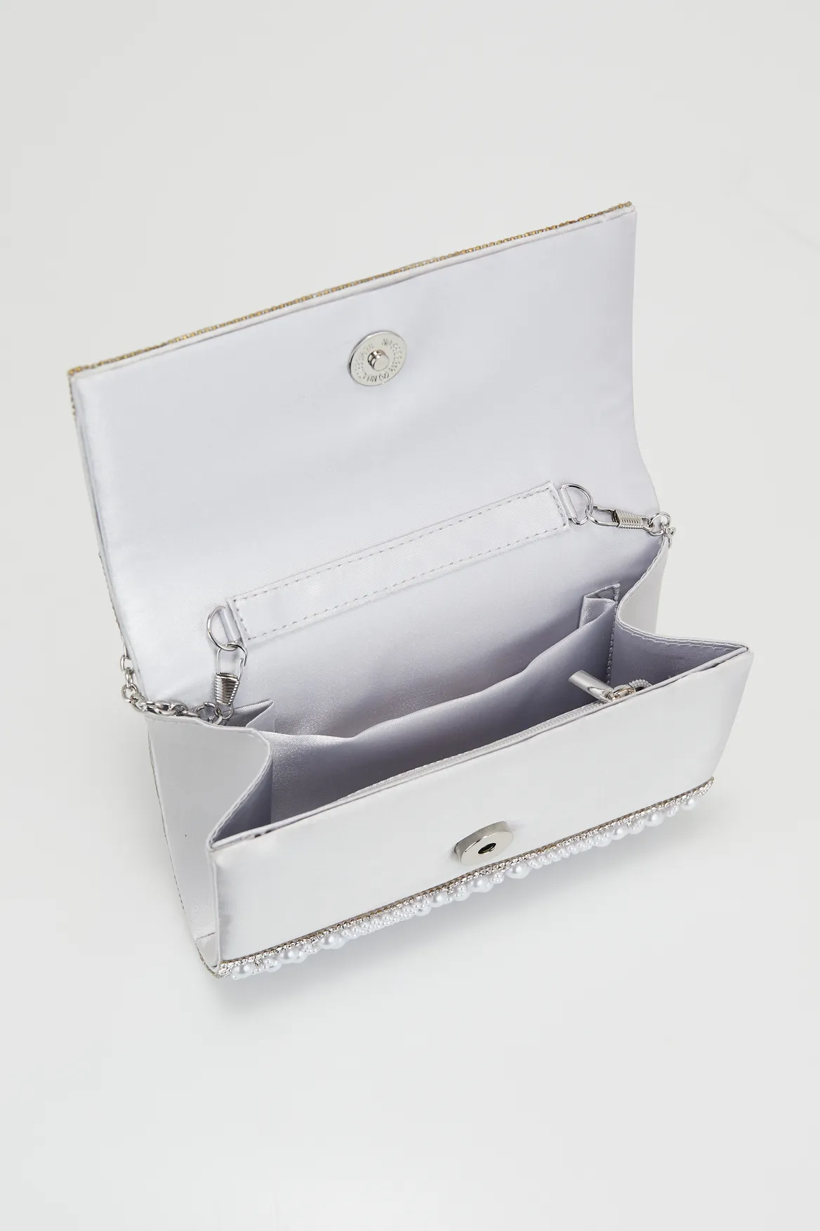 Diamante & Pearl Clutch Bag
