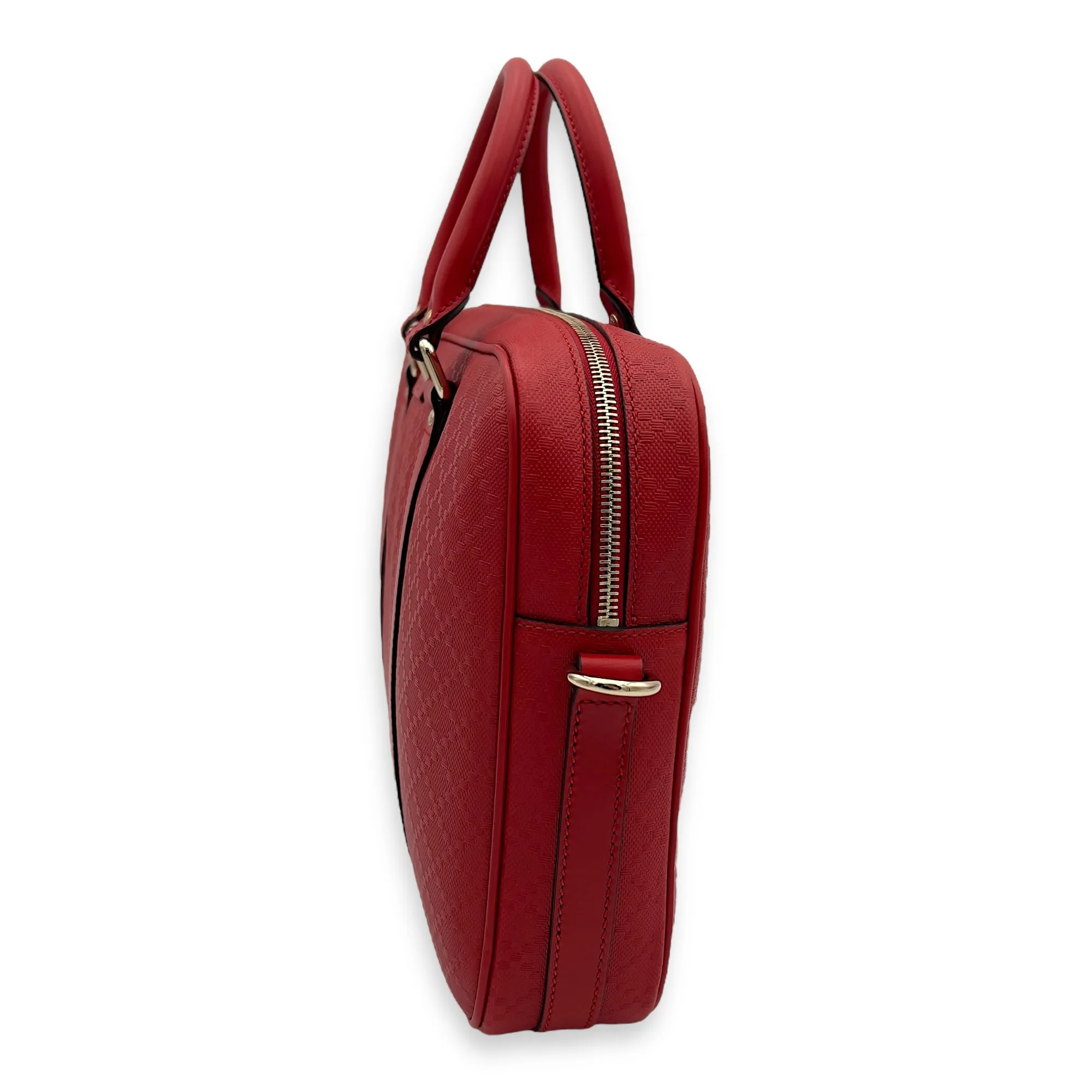 Diamante Messenger Red in Calfskin, Gold hardware