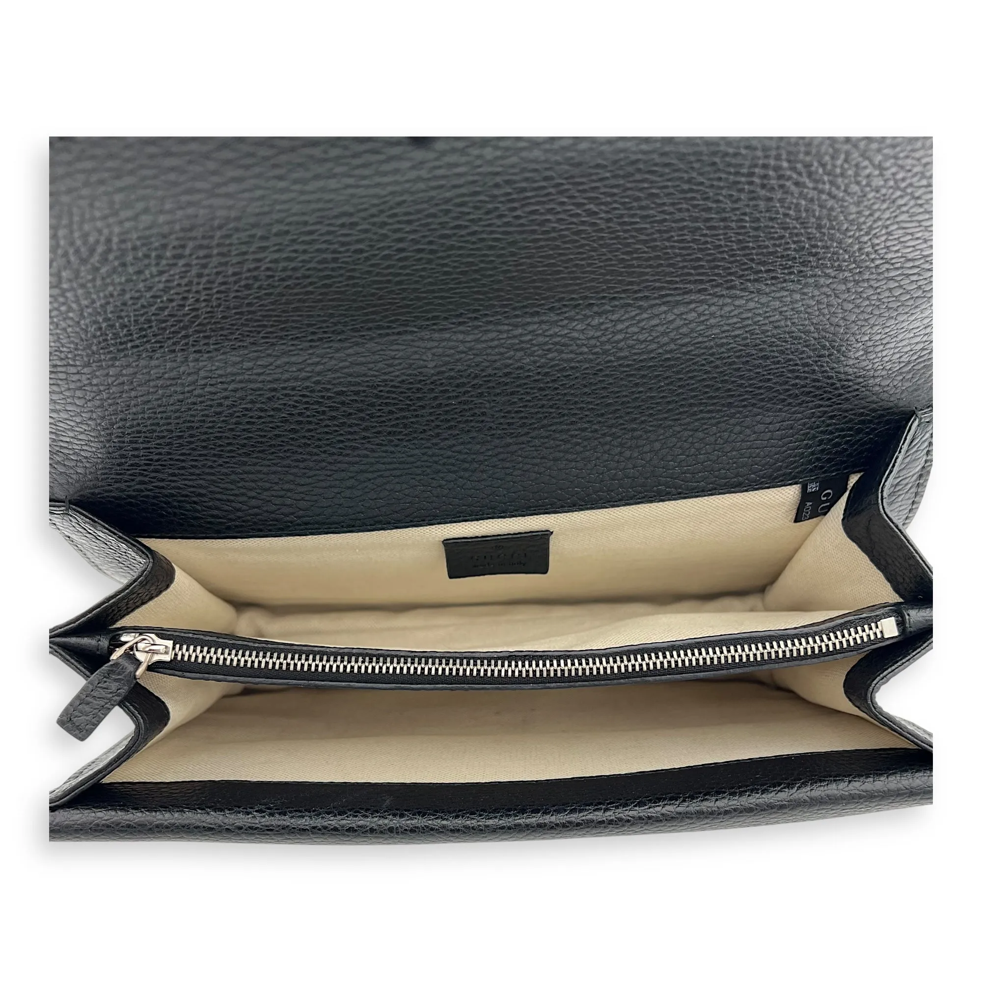 Dionysus Crossbody Bag Black in Calfskin, Ruthenium hardware