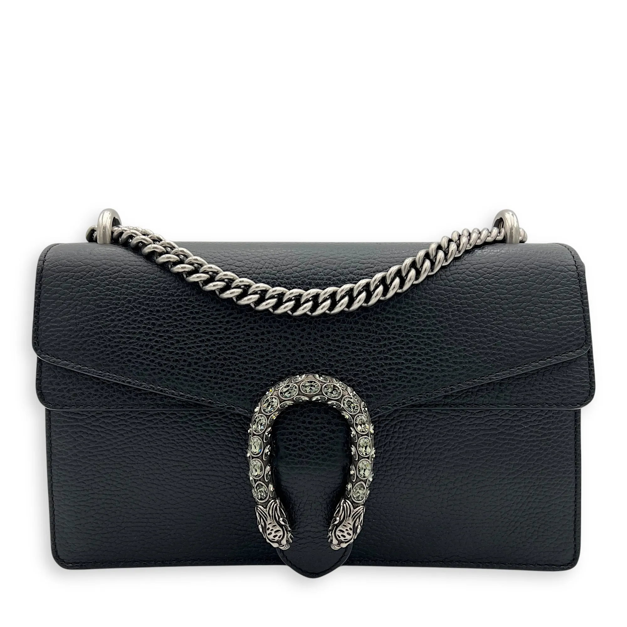 Dionysus Crossbody Bag Black in Calfskin, Ruthenium hardware