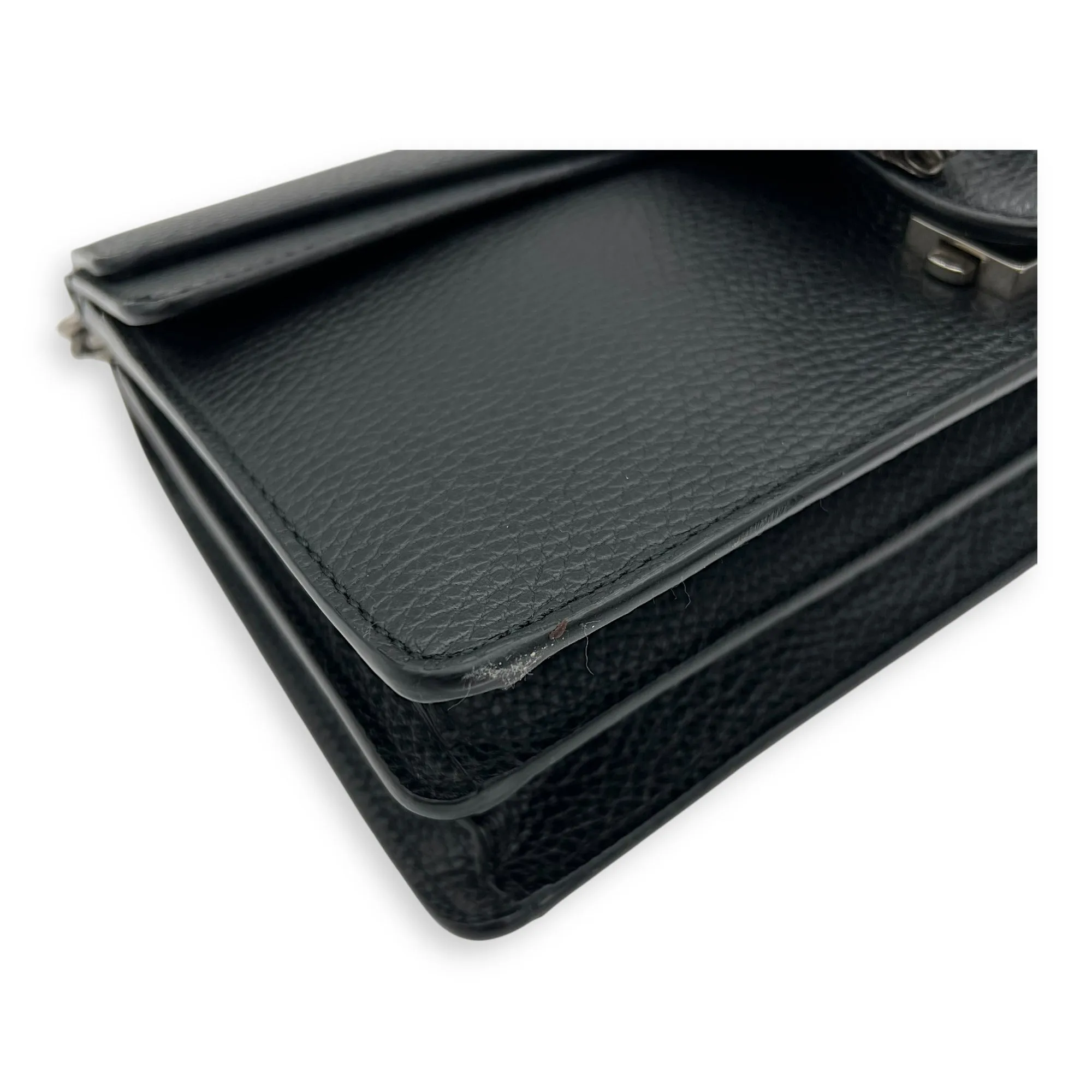 Dionysus Crossbody Bag Black in Calfskin, Ruthenium hardware