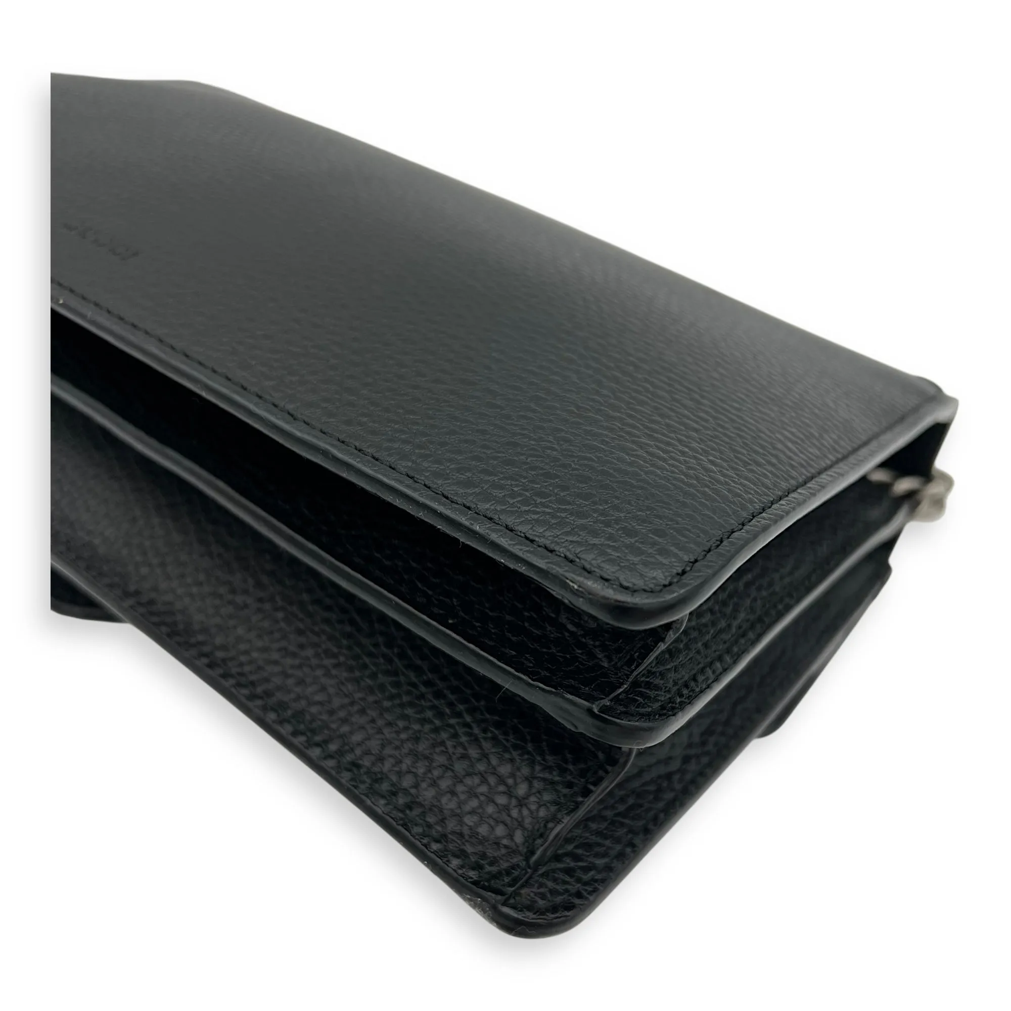 Dionysus Crossbody Bag Black in Calfskin, Ruthenium hardware