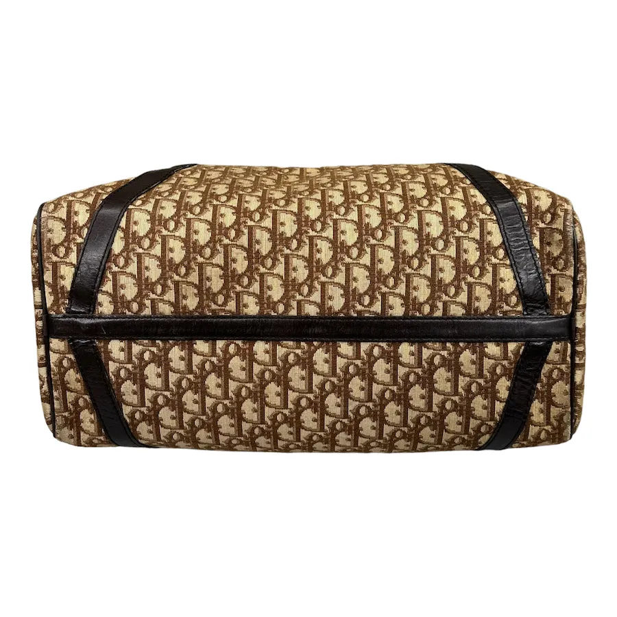 DIOR 40CM OBLIQUE CANVAS BOSTON BAG - BROWN