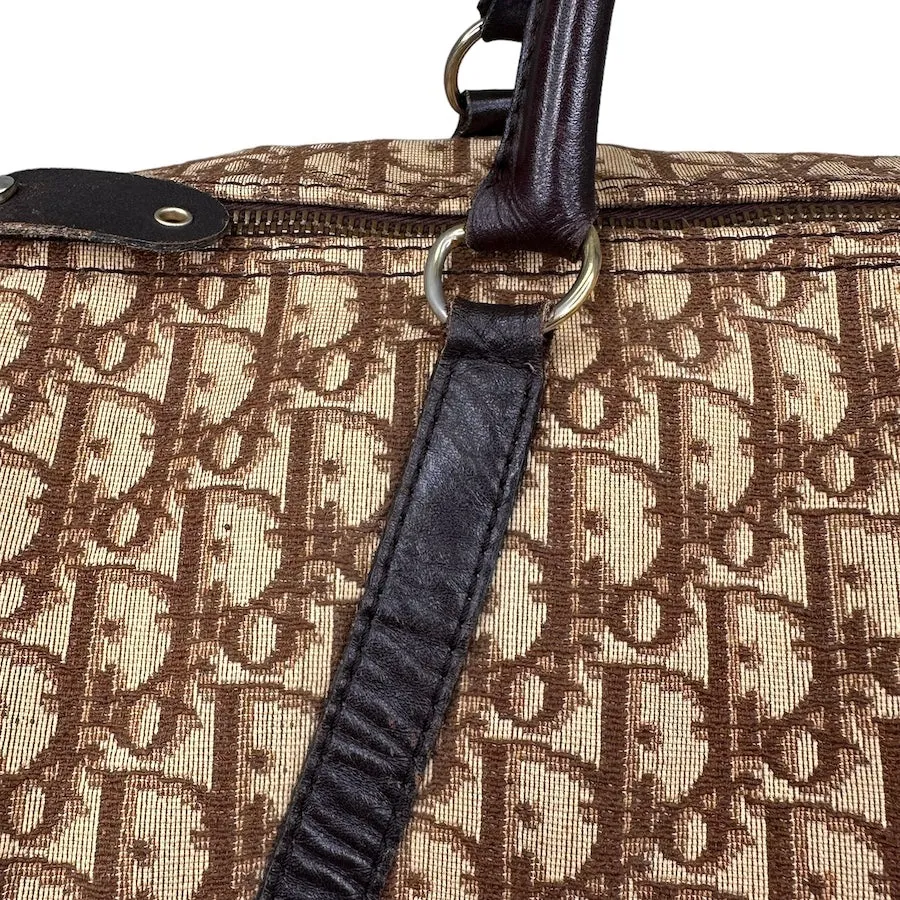 DIOR 40CM OBLIQUE CANVAS BOSTON BAG - BROWN
