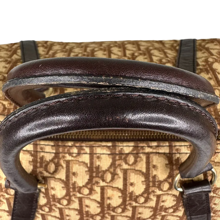DIOR 40CM OBLIQUE CANVAS BOSTON BAG - BROWN