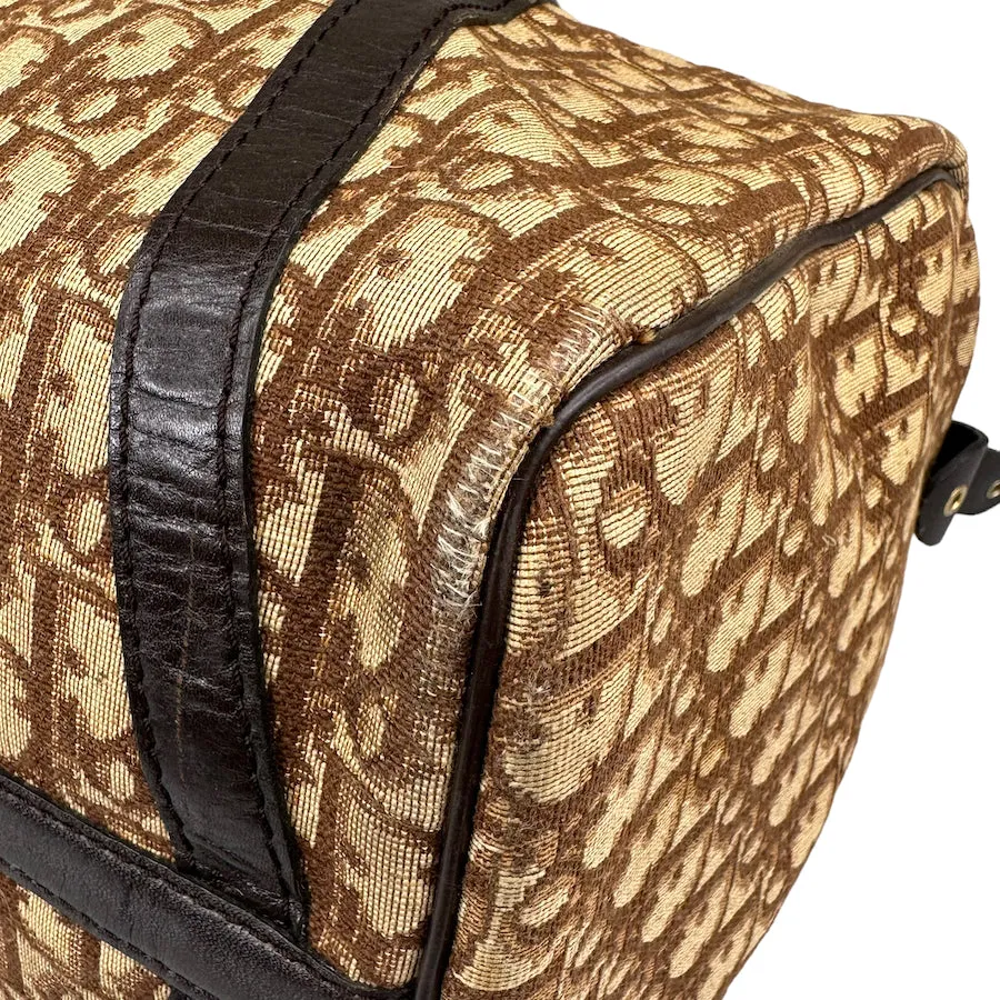 DIOR 40CM OBLIQUE CANVAS BOSTON BAG - BROWN