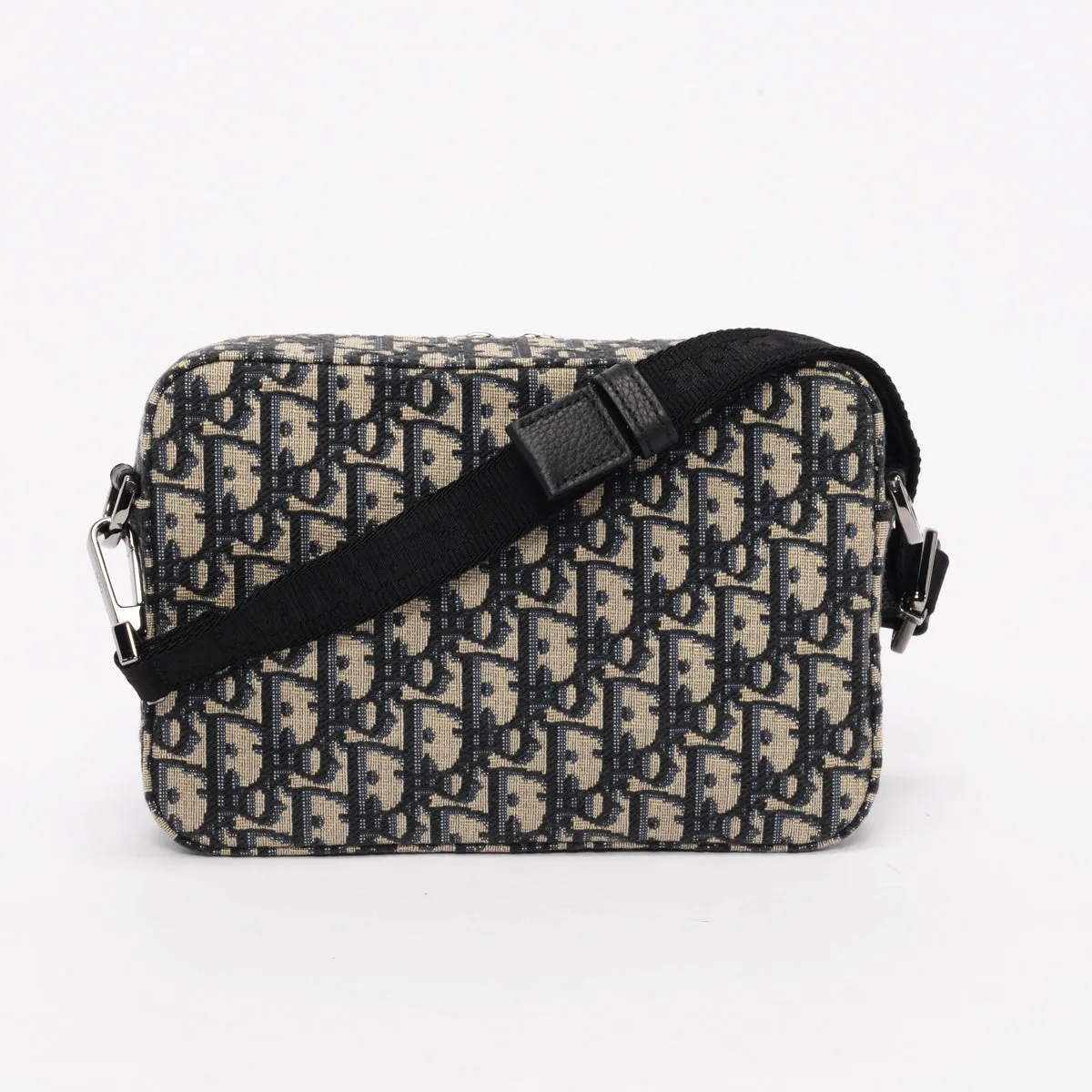 Dior Navy Oblique Jacquard Safari Bag