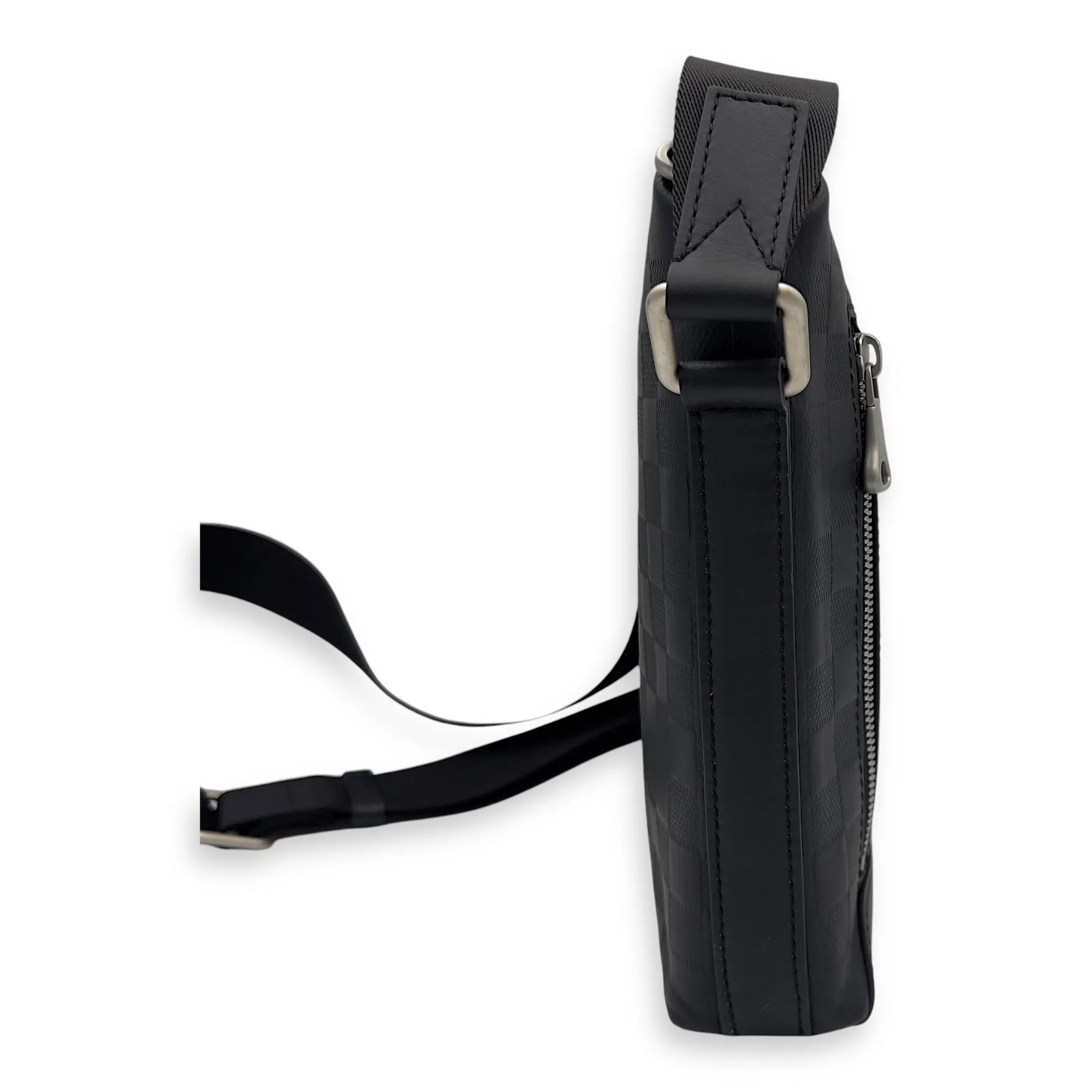 Discovery Messenger Black in Calfskin, Silver hardware