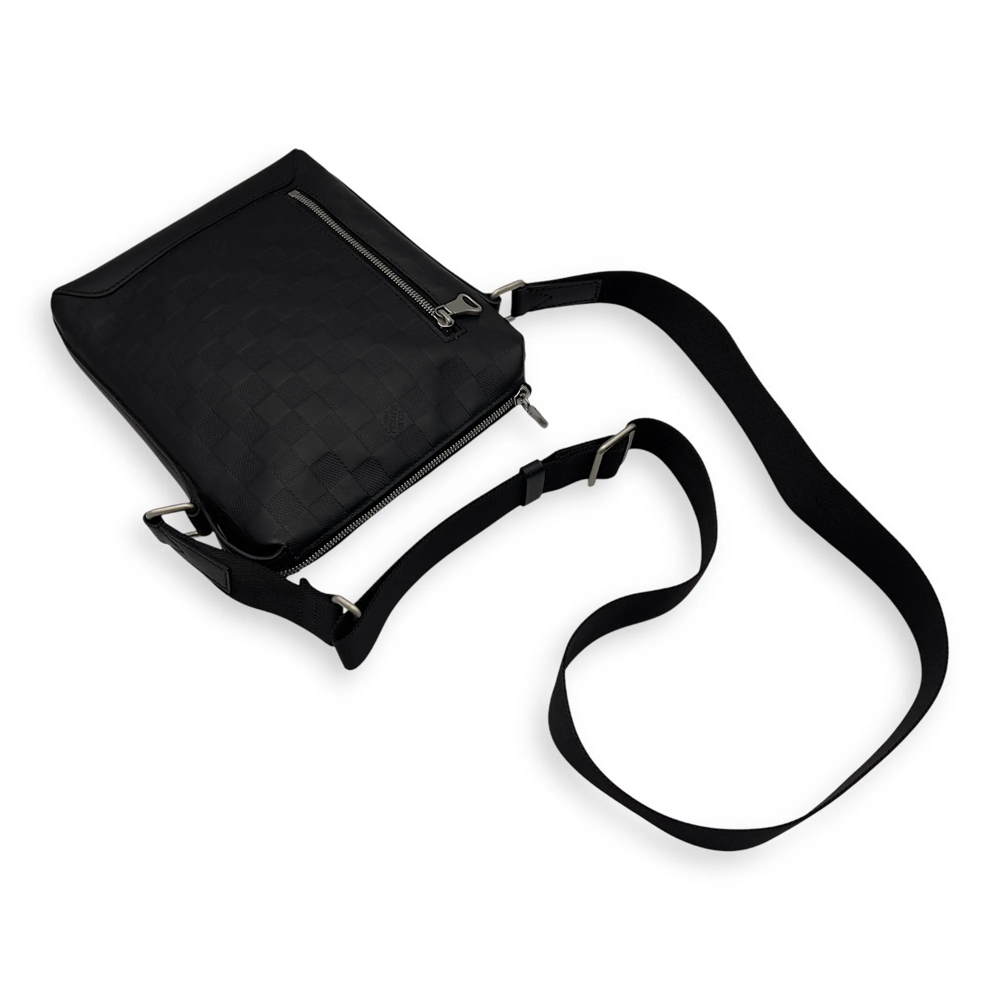 Discovery Messenger Black in Calfskin, Silver hardware