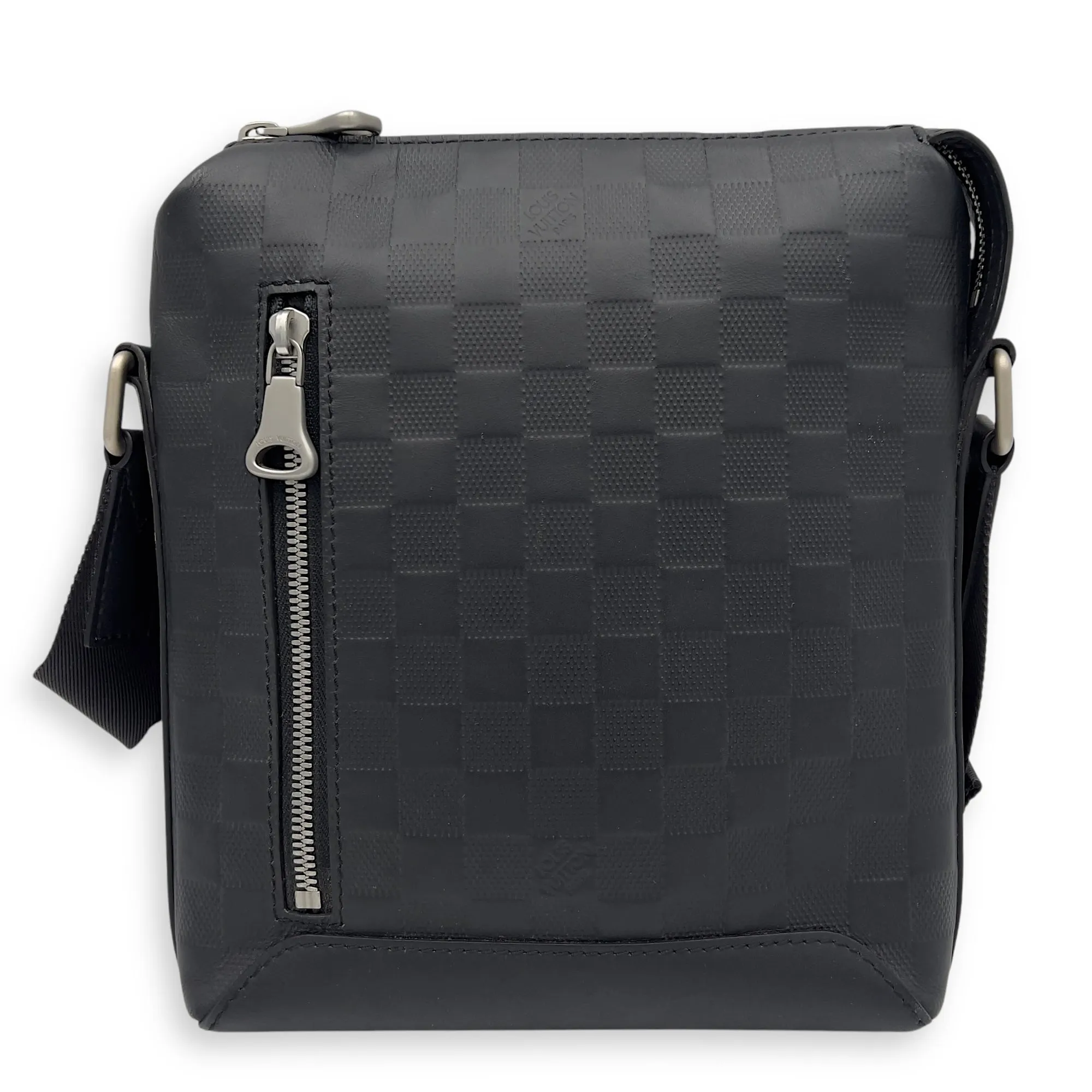Discovery Messenger Black in Calfskin, Silver hardware