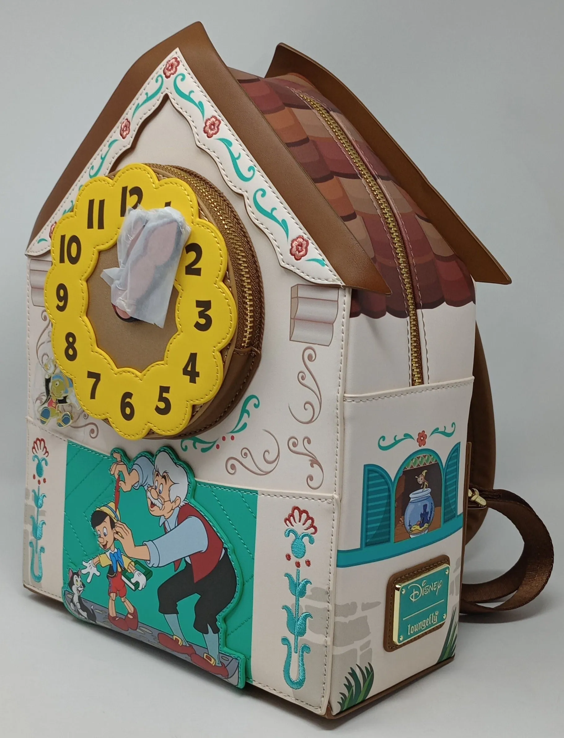 Disney Mini Backpack Geppetto and Pinocchio Cuckcoo Clock 2023 WonderCon Exclusive Loungefly