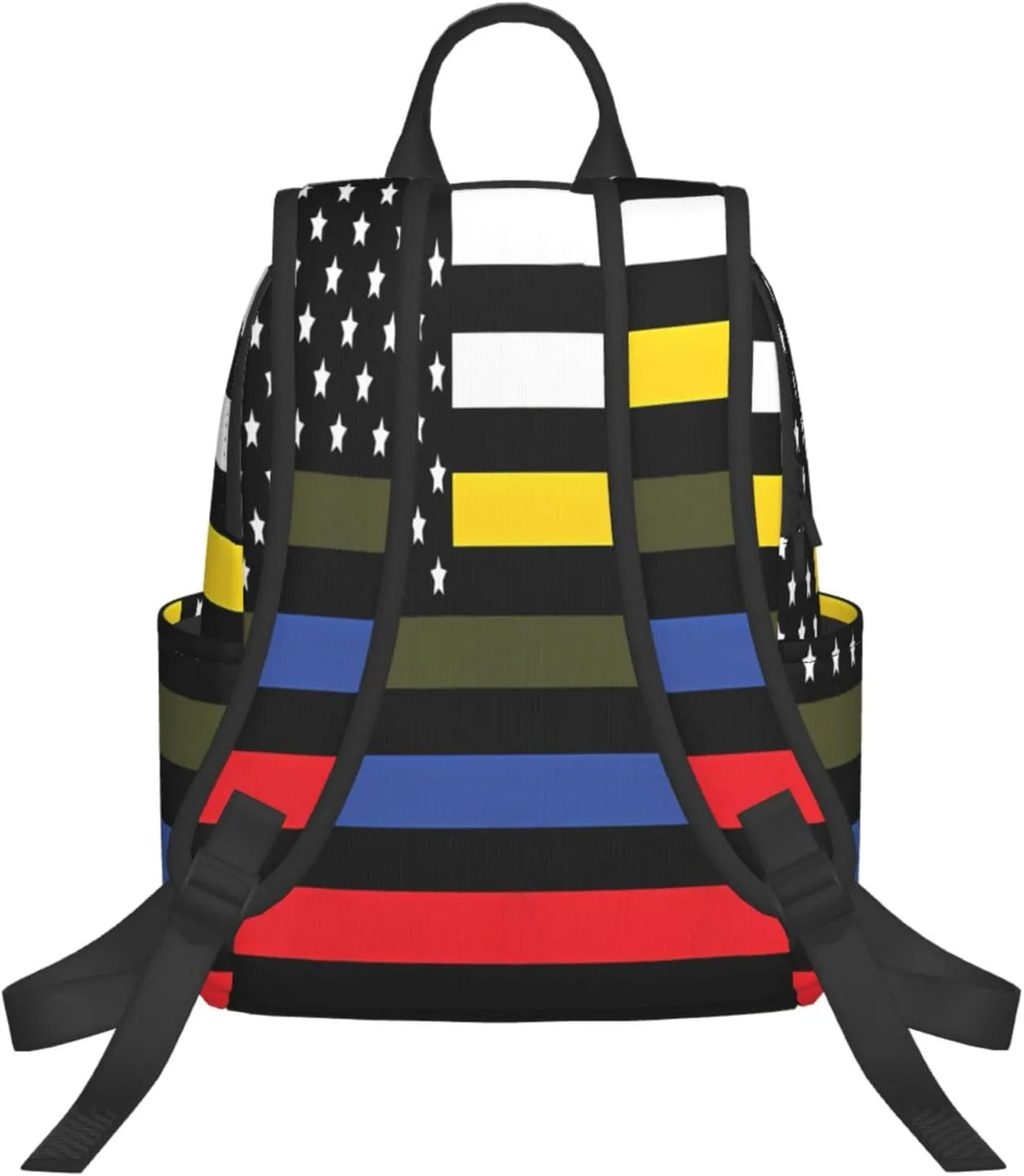Dispatch Police Military Fire Flag Casual Backpacks Laptop Backpack Outdoor Travel Rucksack Sport Carry-On Daypack Lightweight Bag with Multi-Pockets