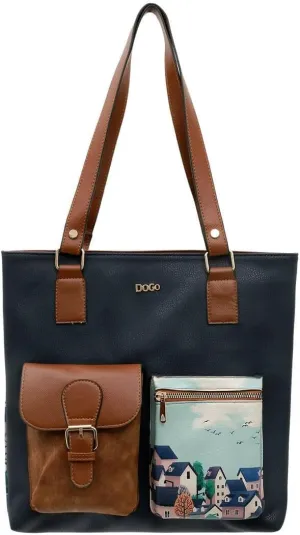 DOGO Vegan Women's Shoulder Bags Handmade Shoulder Bags and Handbag Multi Pocket Bag