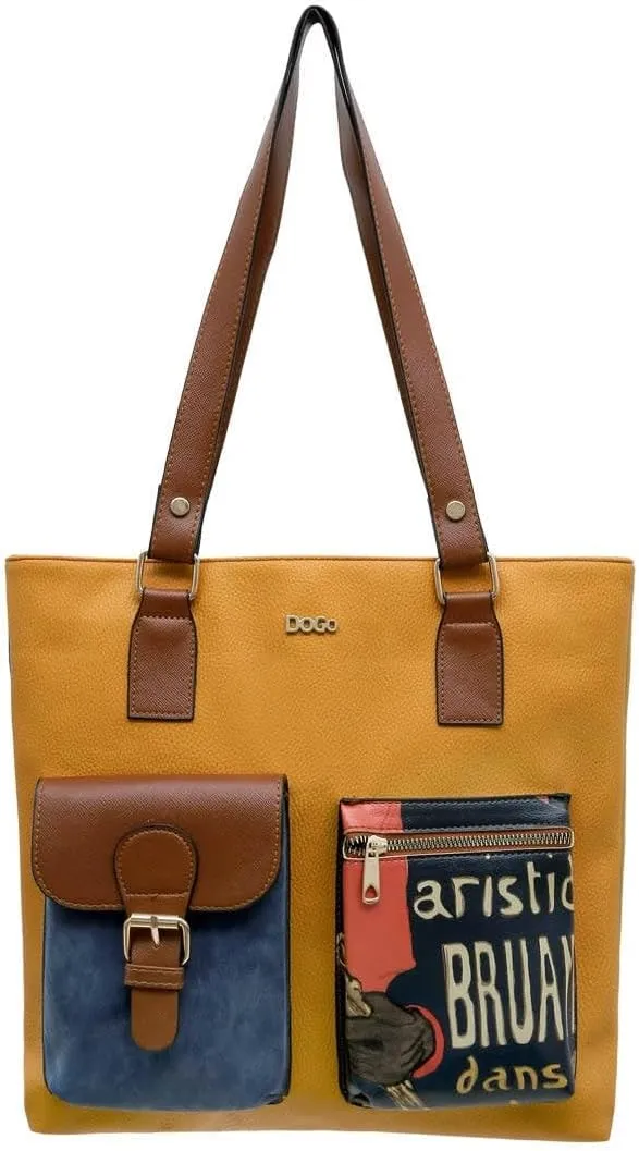 DOGO Vegan Women's Shoulder Bags Handmade Shoulder Bags and Handbag Multi Pocket Bag