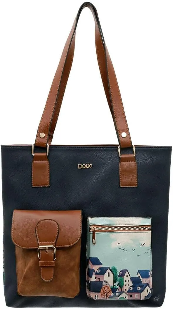 DOGO Vegan Women's Shoulder Bags Handmade Shoulder Bags and Handbag Multi Pocket Bag