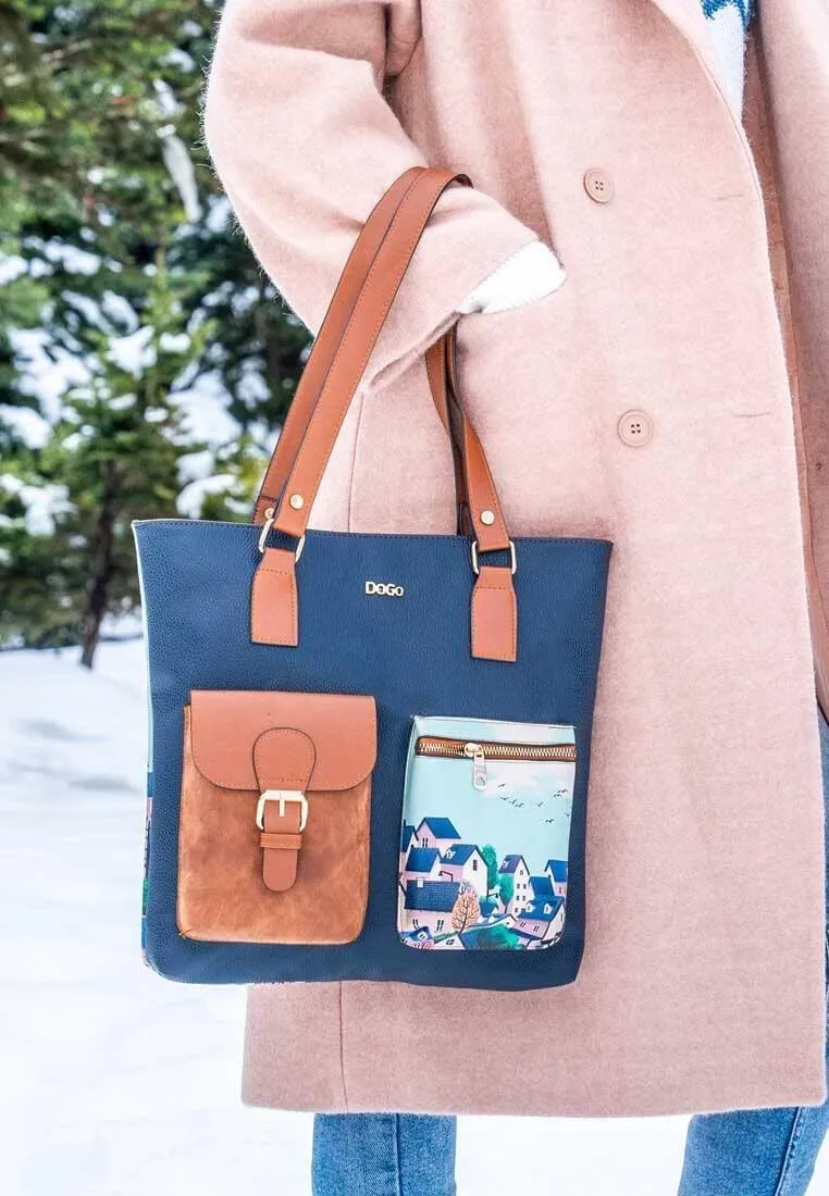 DOGO Vegan Women's Shoulder Bags Handmade Shoulder Bags and Handbag Multi Pocket Bag