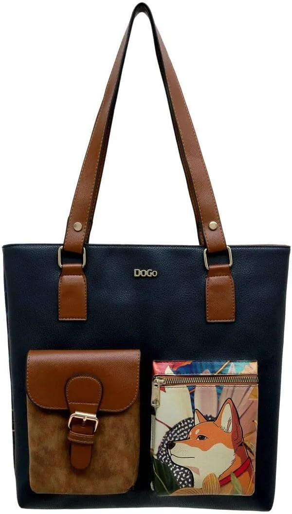 DOGO Vegan Women's Shoulder Bags Handmade Shoulder Bags and Handbag Multi Pocket Bag