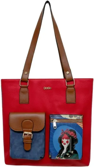 DOGO Vegan Women's Shoulder Bags Handmade Shoulder Bags and Handbag Multi Pocket Bag