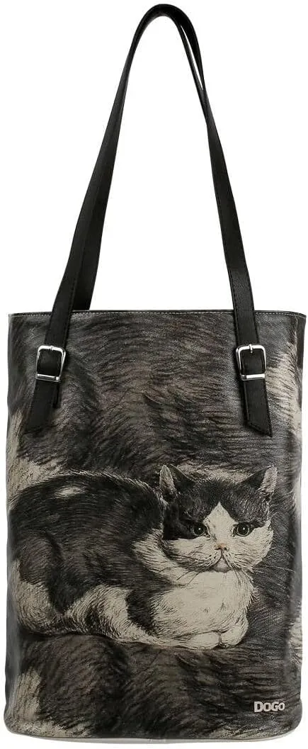 DOGO Vegan Women's Shoulder Bags Shoulder Bags Tall Bag - Curious Eyes, multicoloured
