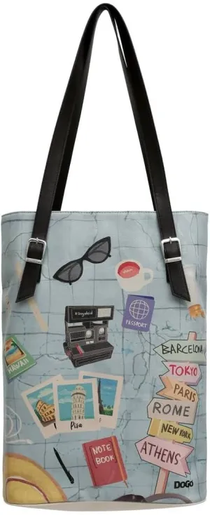 DOGO Vegan Women's Shoulder Bags Shoulder Bags Tall Bag - Ready to Travel, multicoloured
