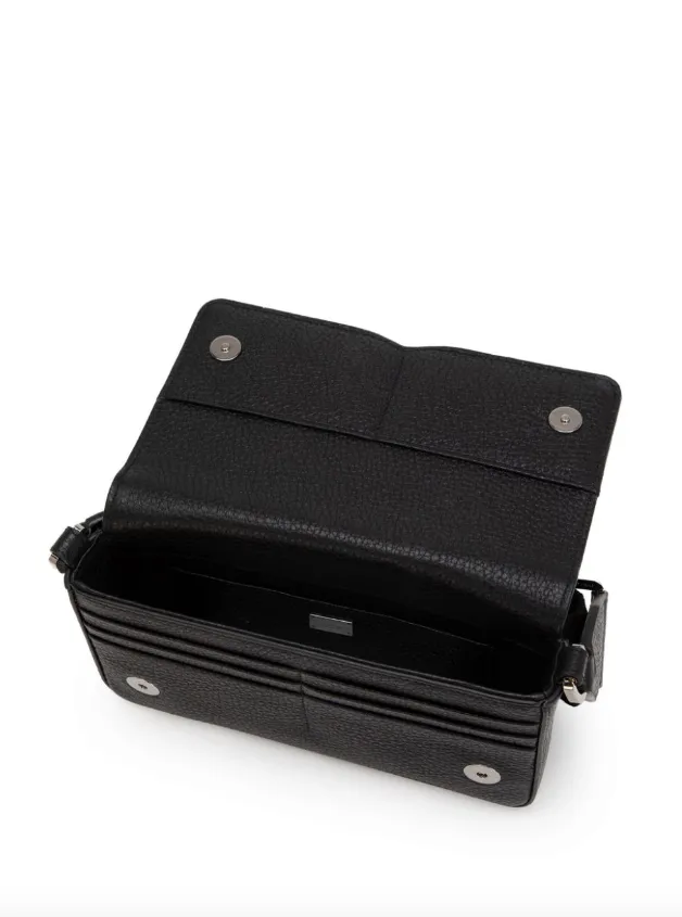 Dolce & Gabbana logo-embossed leather messenger bag