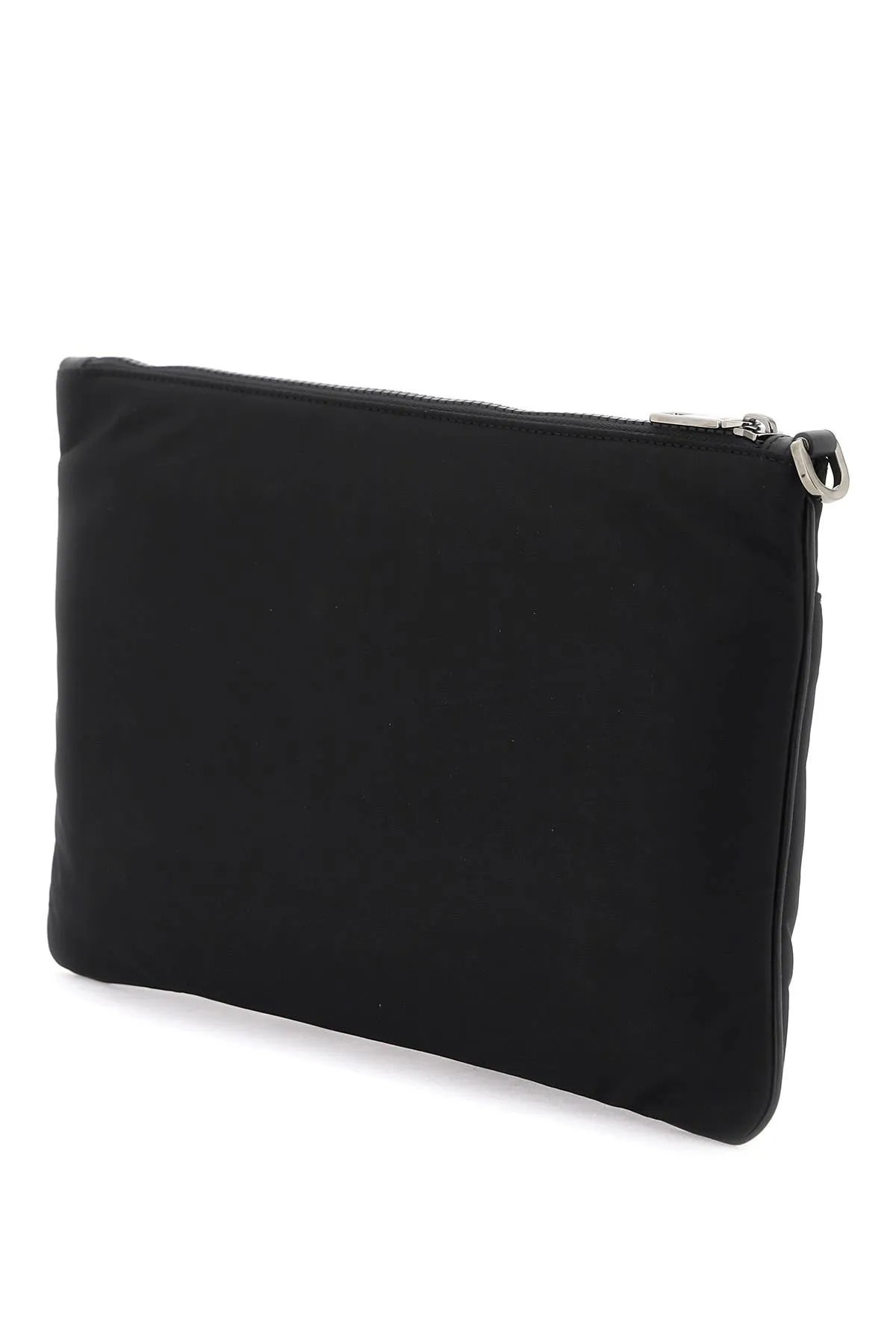 Dolce & gabbana nylon pouch with rubberized logo