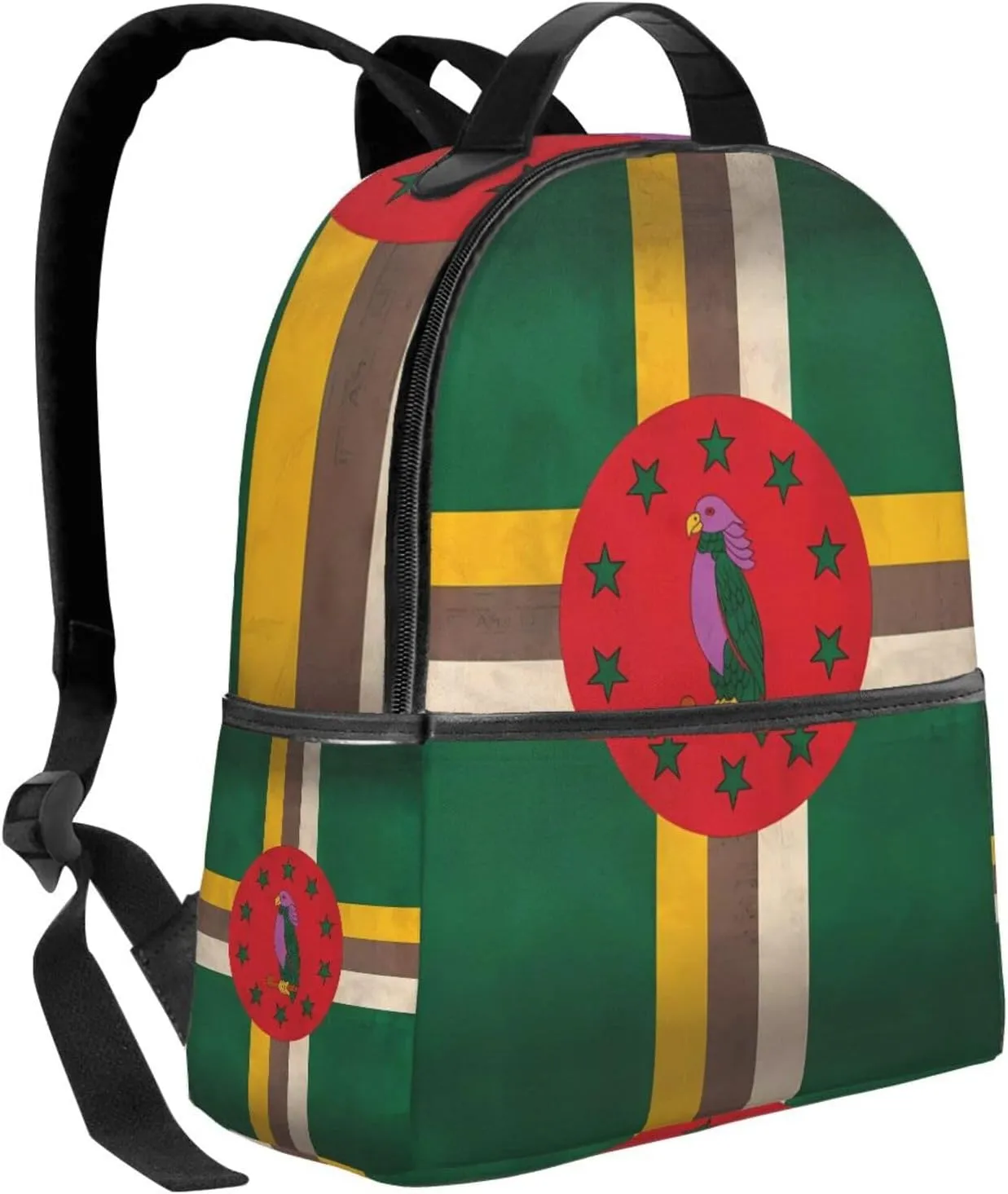 Dominica Flag Casual Backpacks Laptop Backpack Carry-on Daypack Sports Travel Rucksack Lightweight Working Bag for Outdoor Hiking Cycling Walking