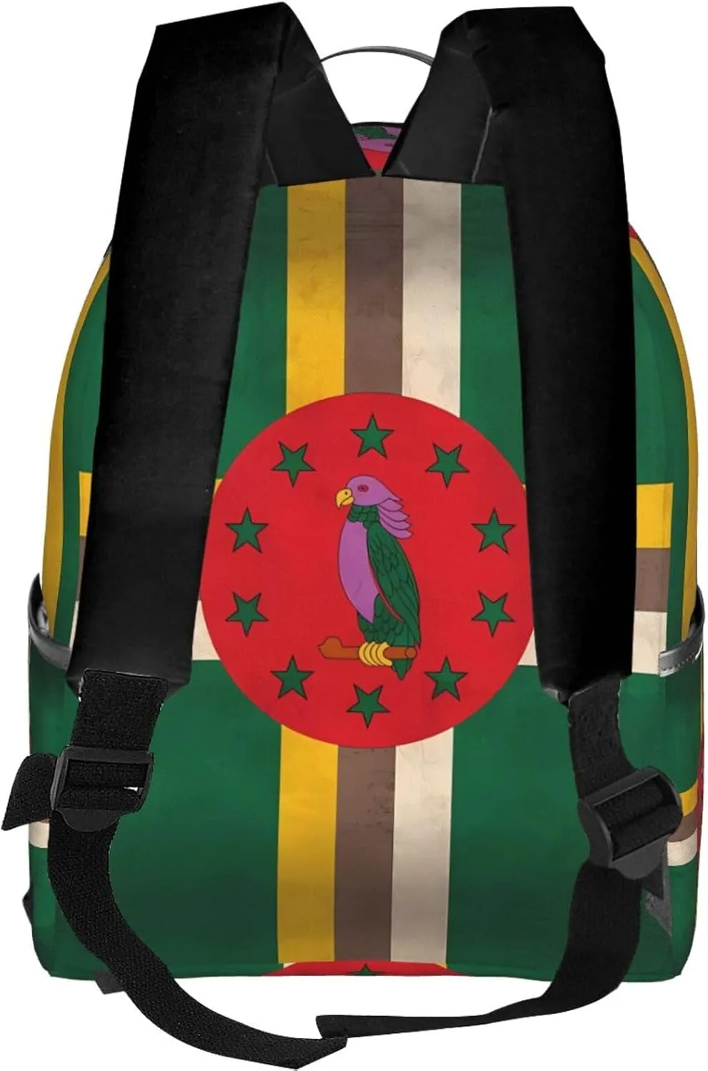 Dominica Flag Casual Backpacks Laptop Backpack Carry-on Daypack Sports Travel Rucksack Lightweight Working Bag for Outdoor Hiking Cycling Walking