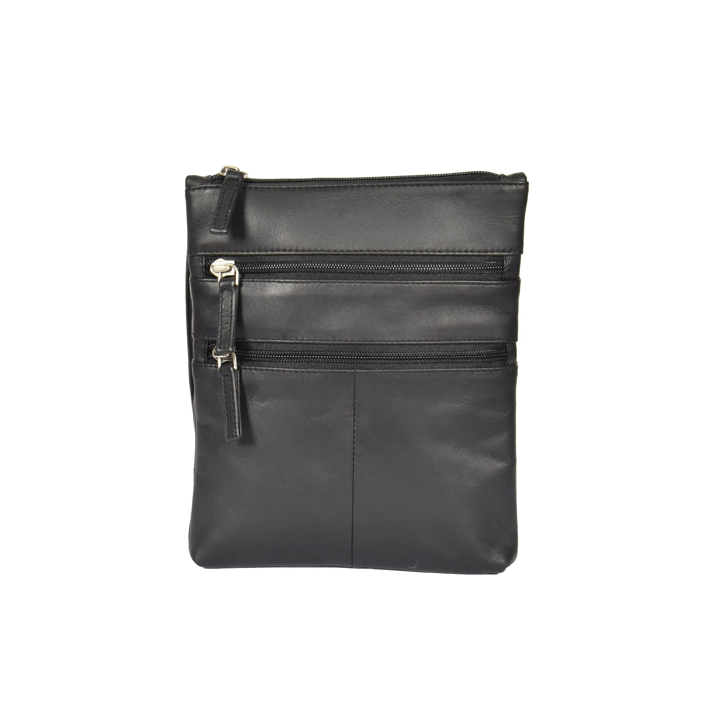 DR368 Women's Leather Small Cross Body Travel Bag Black