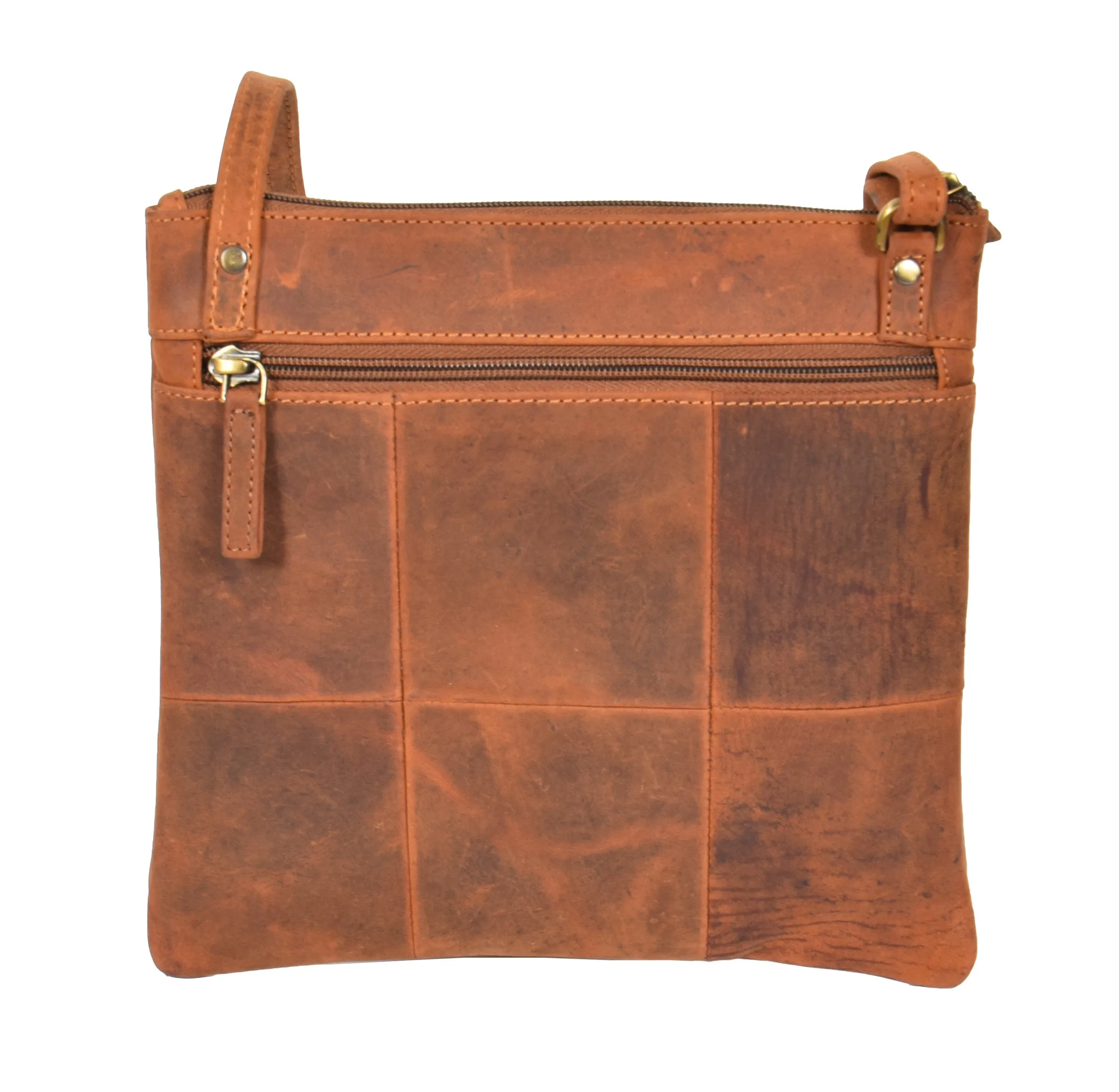 DR369 Women's Soft Leather Flight Sling Bag Tan