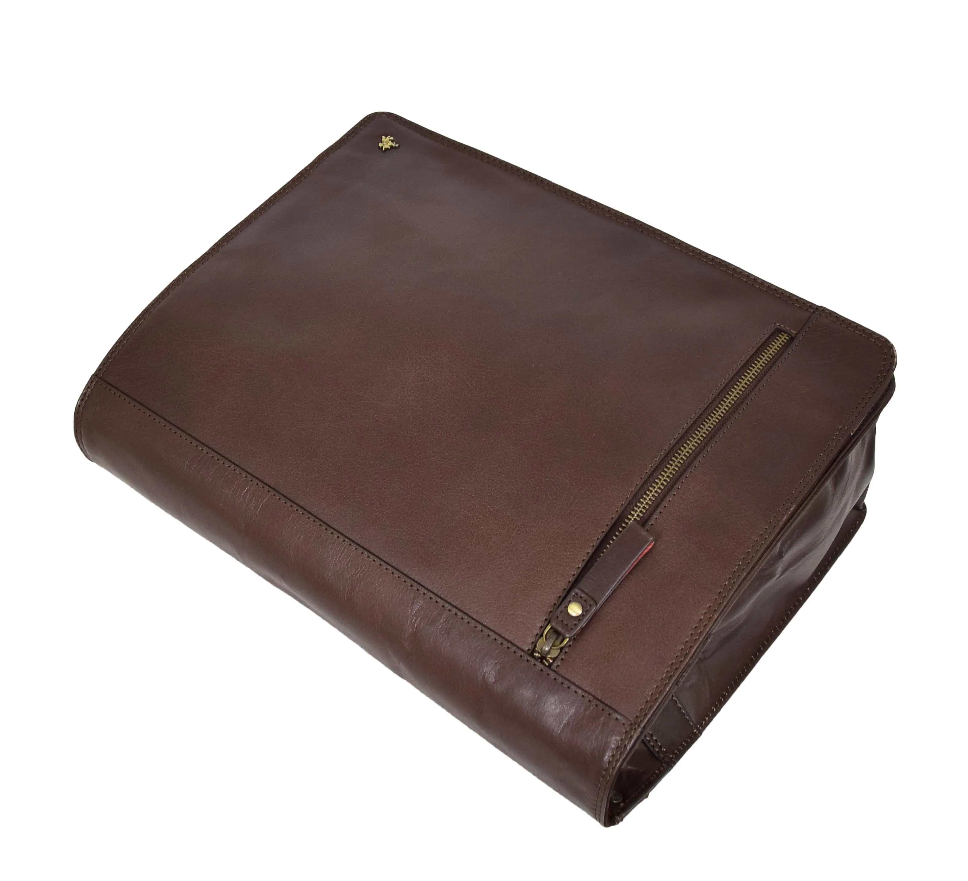 DR384 Men's Leather Cross Body Satchel Bag Brown