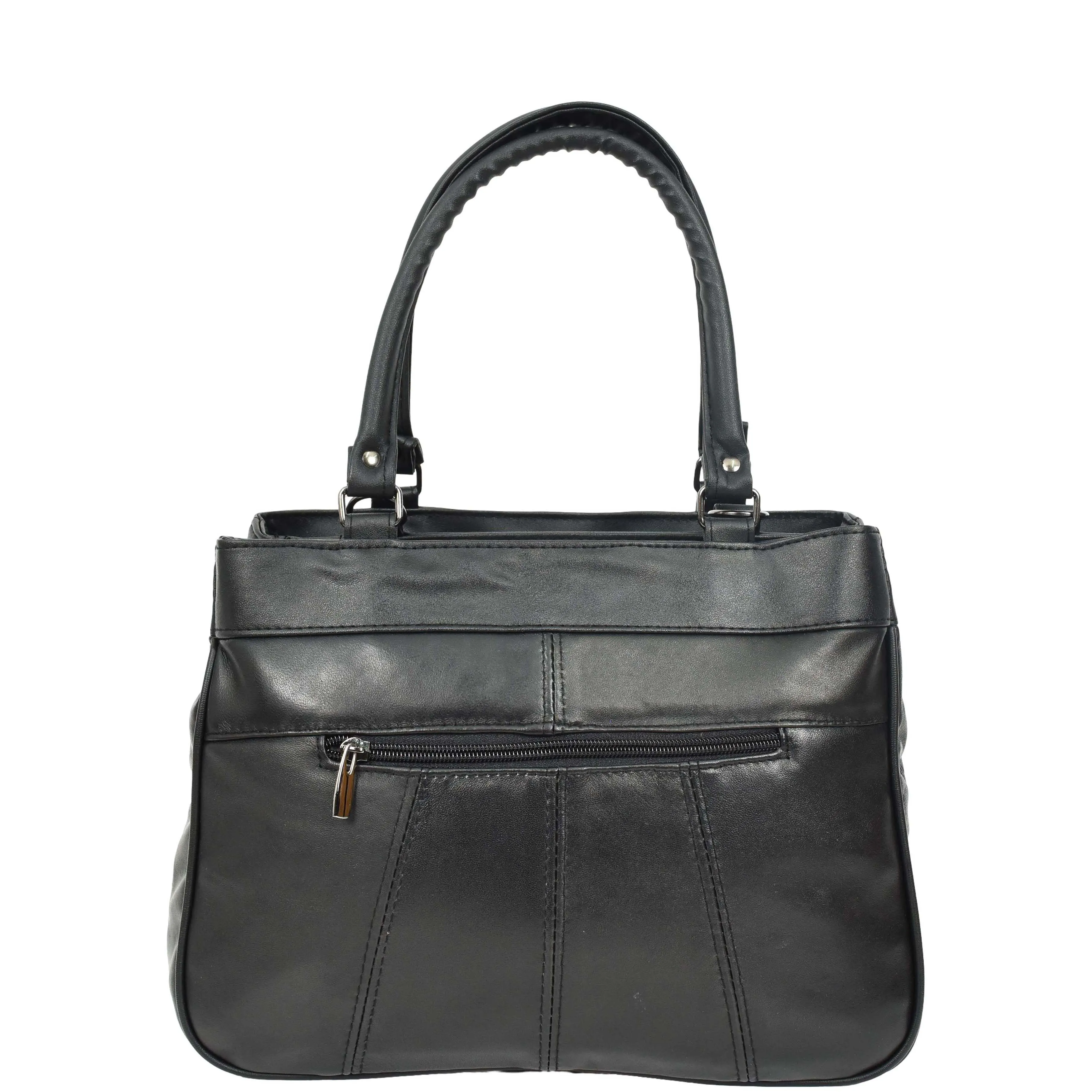 DR667 Women's Soft Genuine Leather Large Shoulder Bag Black