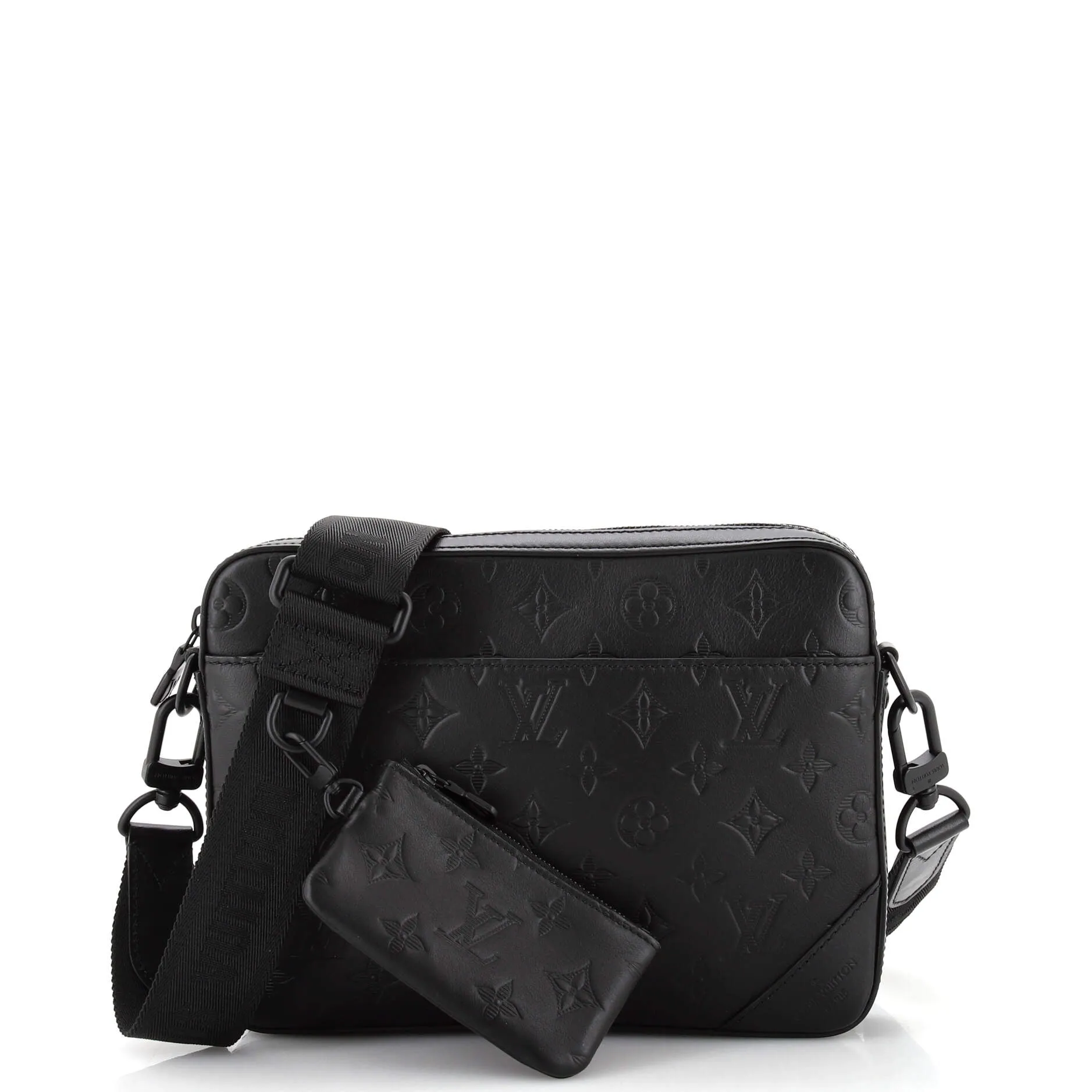 Duo Messenger Bag Monogram Shadow Leather