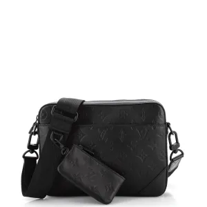 Duo Messenger Bag Monogram Shadow Leather