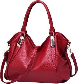 Elegant Tote Handbag for Women - Ladies Purse Satchel Shoulder Bag - Underarm Leather Dumplings Bag