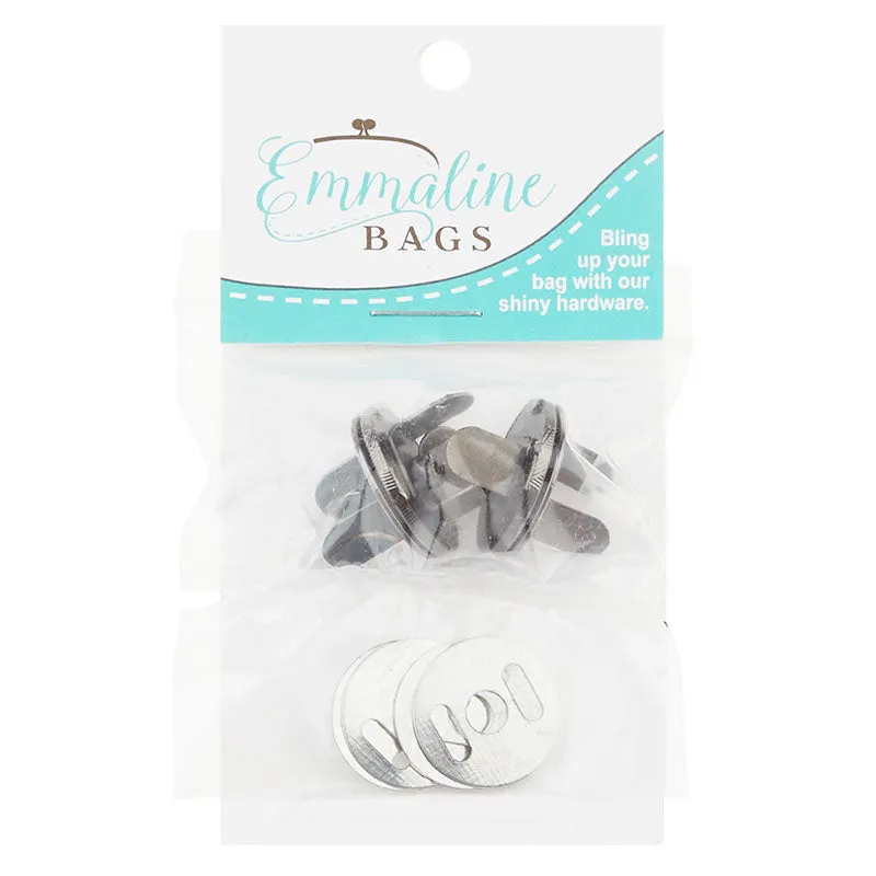 Emmaline Magnetic Snap Closure - 3/4" Slim Gunmetal