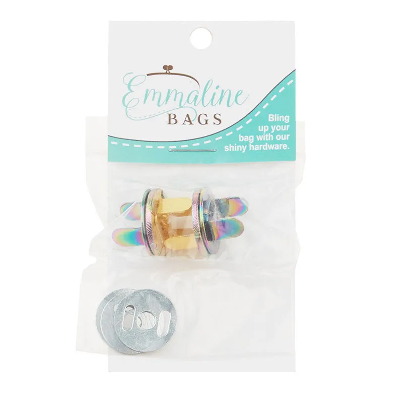 Emmaline Magnetic Snap Closure - 3/4" Slim Rainbow