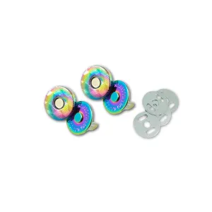Emmaline Magnetic Snap Closure - 3/4" Slim Rainbow