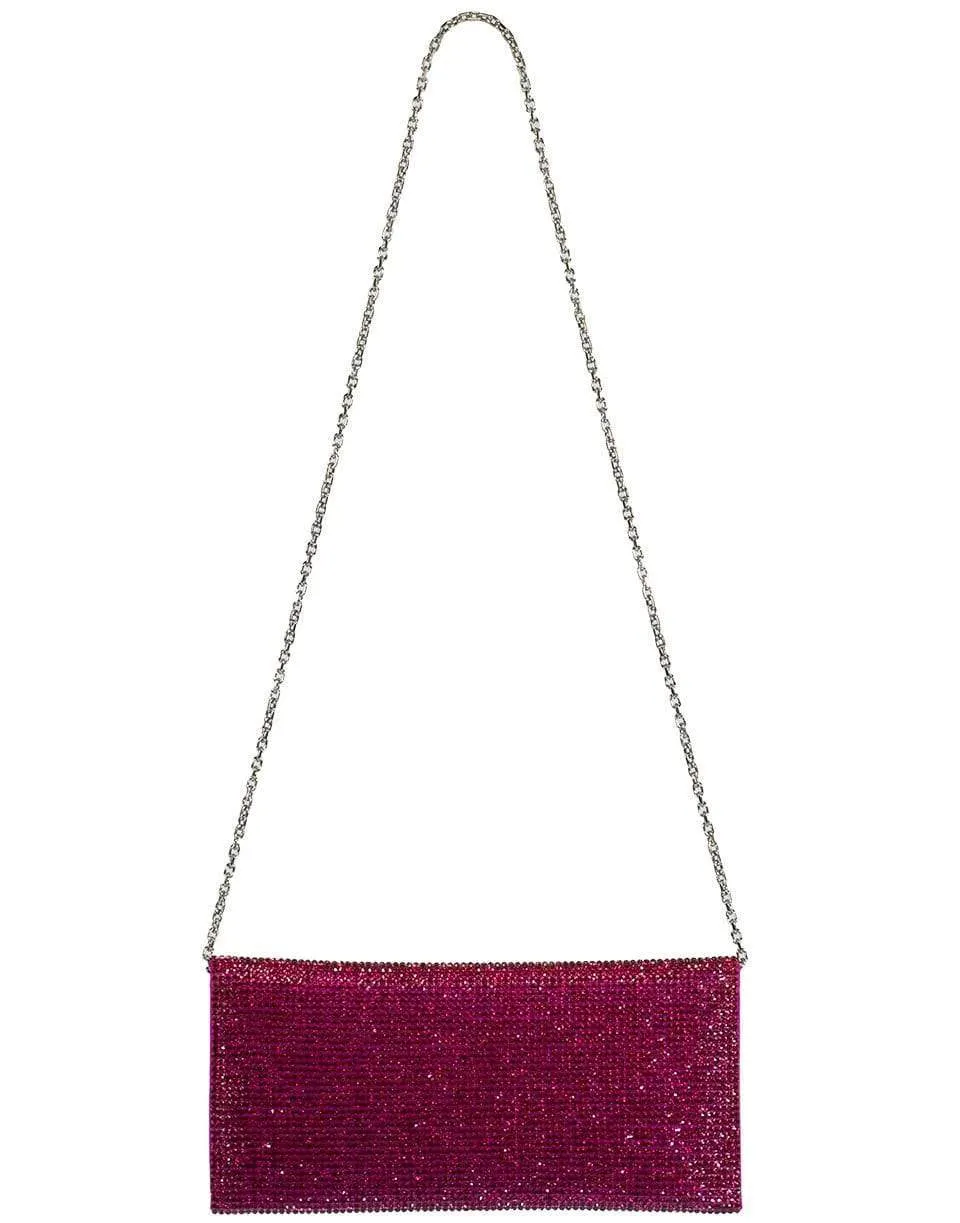 Envelope Fuchsia Crystal Clutch