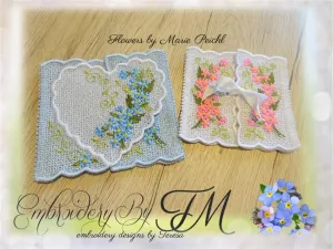 Envelope with flowers Forget Me Not  / two variations